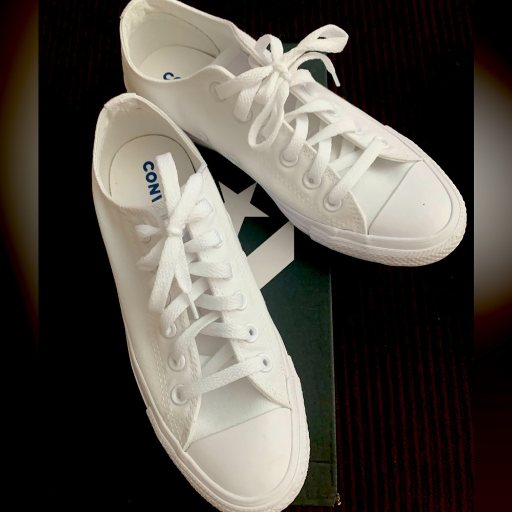 Converse All-White Canvas Sneakers